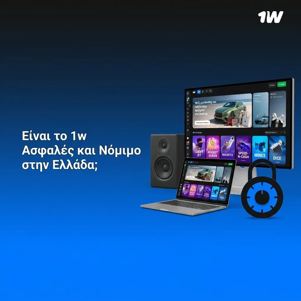 1w καζίνο με άδεια Curacao, κρυπτογράφηση SSL και υπεύθυνο παιχνίδι για Έλληνες χρήστες